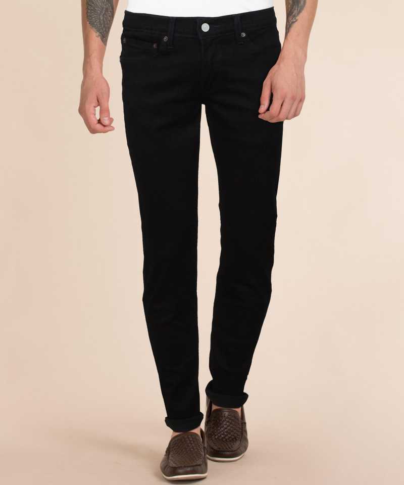 LEVI'S Men's Slim fit Dark Black Jeans - online shopping site